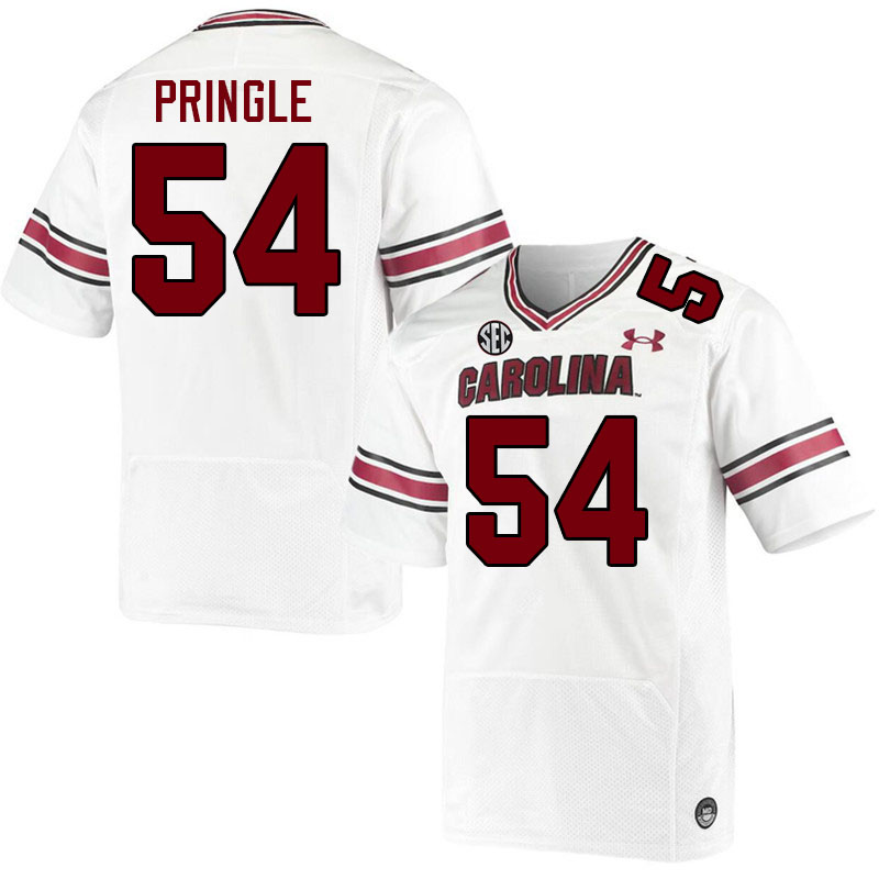 Men #54 Kam Pringle South Carolina Gamecocks College Football Jerseys Stitched-White